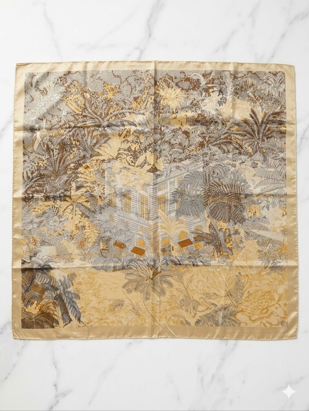 Cream & Brown Wild Rag NWOT